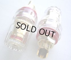 画像2: 高級大型 金メッキ・パワーアンプ出力端子 赤・黒 2ペア 計4個