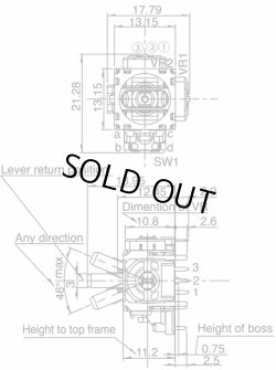 画像9: アルプス製多機能ジョイスティック RKJXV1224005 キャップ付き