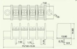 画像4: 7.62mmピッチ端子台（ターミナルブロック） 3P ネジ止め