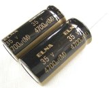 エルナー製 音響用小形アルミニウム電解コンデンサー 35V 4700uF RA3シリーズ 2個