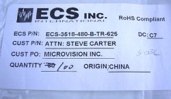 画像3: ECS製 48MHｚ (50ppm) 発振器 ECS-3518-480-B-TR 2個
