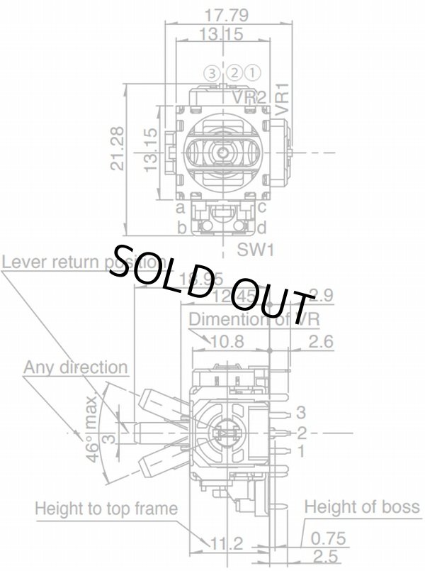 画像9: アルプス製多機能ジョイスティック RKJXV1224005 キャップ付き