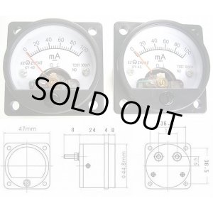 画像: 100mA フルスケール 直流電流計 2個