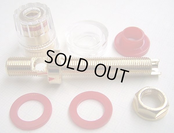 画像2: 高級大型 金メッキスピーカー端子 赤・黒 2ペア 計4個 バナナプラグ 対応