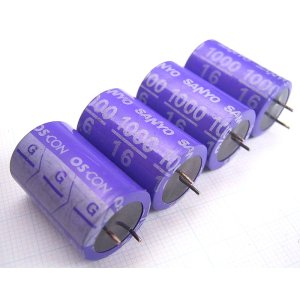 画像: SANYO OSコンデンサー 16V 1000uF（16SA1000M ） 4個