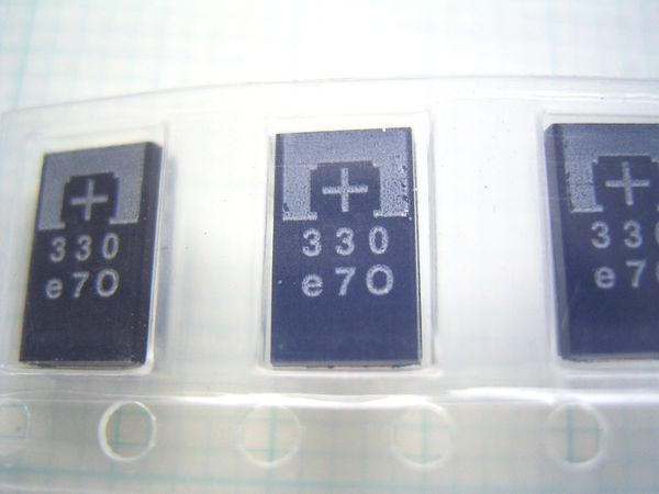 画像2: POSCAP 高分子タンタル固体コンデンサ 2.5V 330uF 10個 プロードライザ代替部品でも使えます