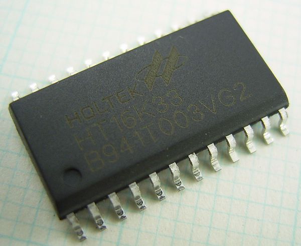 画像1: 8 × 12 LEDドライバ IC HT16K33 24ピンSOP
