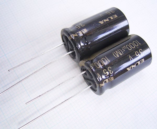 エルナー製 音響用小形アルミニウム電解コンデンサー 35V 1000uF RA3シリーズ 2個 - イトウ電子部品・通販