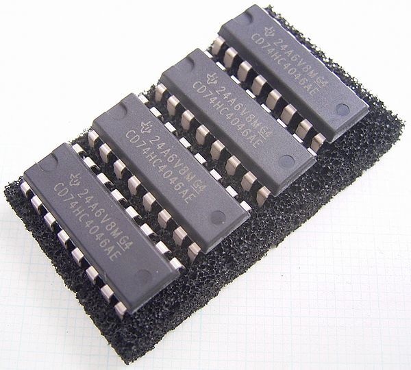 画像1: 74HC4046A 定番PLL用IC TI製 4個